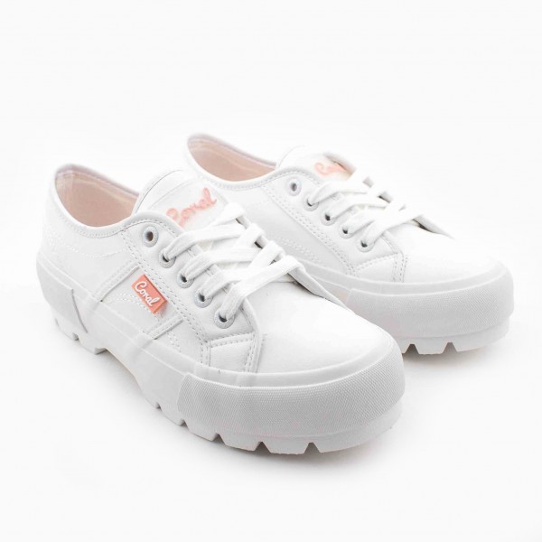 Sneaker Casual Para Dama Coral - Destiny All White
