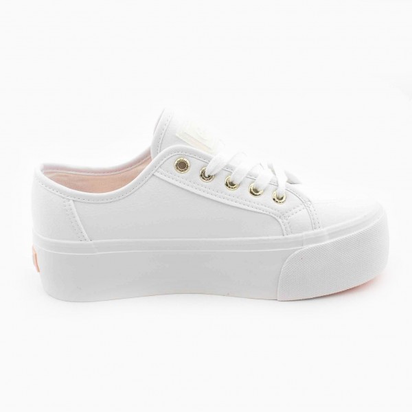 Sneaker Casual Para Dama Coral - Isamu White